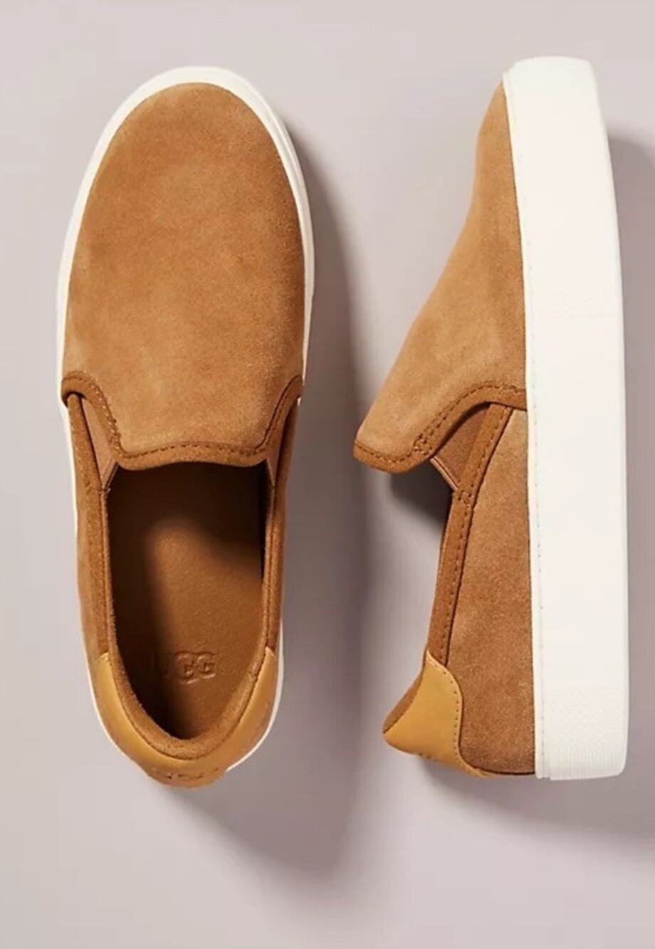 UGG Cahlvan Slip-On Sneakers Brown Suede Women's Sz 9.5